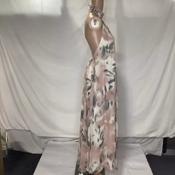 NEW ANTHROPOLOGIE X MAEVE Women's Dress Halter Sheer Printed Maxi Size XXS Multi - Picture 2 of 6